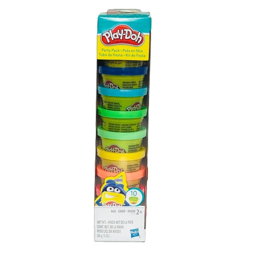 NIB Play-Doh Party Tube Pack - 10 Mini Cans of Modeling  Ages 2+